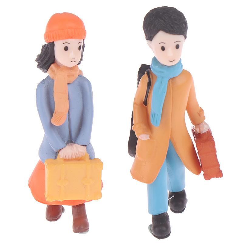 Путешествие Пара Diy Миниатюрный Сказочный Сад Кукольный Дом Декор Микро Ландшафт