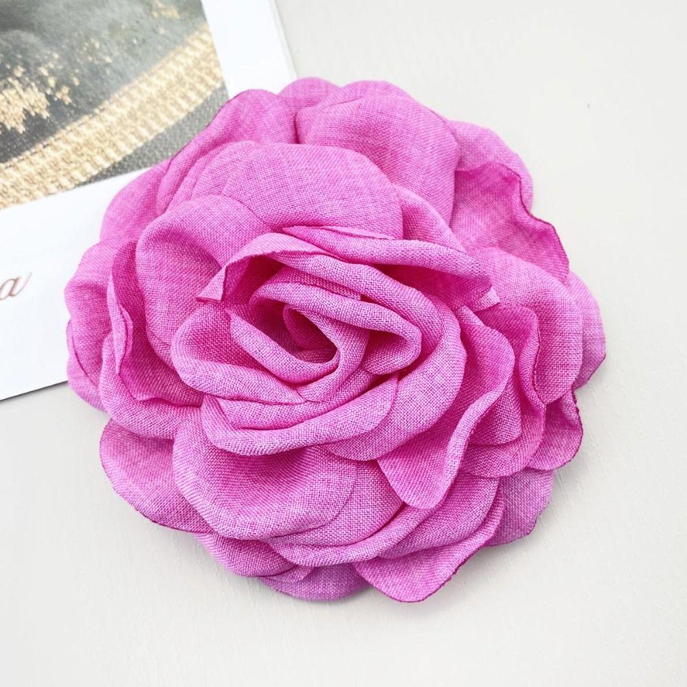 9CM Camellia Brooch Large Flower Badge Handmade Clothing Accessory Dress Accessories