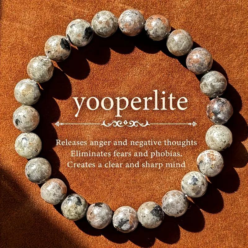 Fashion 1pc Gemstone Jewelry Bead Bracelet - Elastic Anger Management Accessories | Celestial Aesthetic Accessories | Earth Beads  Accessories