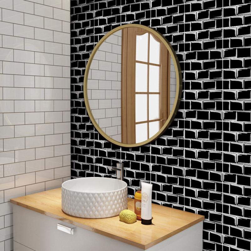 10 шт. наклейки на плитку кирпичный узор самоклеящаяся пленка для плитки наклейка на стену 20 х 20 см для ванной комнаты