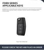 New Zinc Alloy Leather Car 3 Button Remote Key Fob Case Shell Cover Fit For Ford Fiesta Focus MK2 Mondeo Kuga Galaxy C-Max S-Max