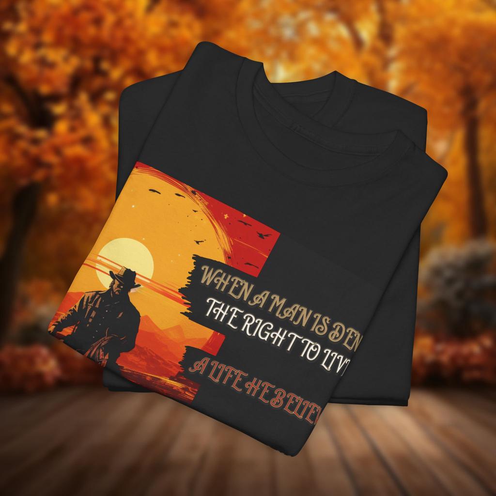 Хлопковая футболка Ковбой-вне закона Принт Западного бунта Повседневная свободная футболка для пары на все сезоны Графические футболки