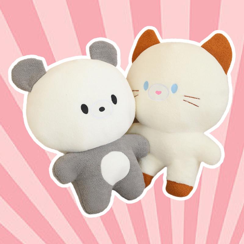 Toy Plush Bear Cat Doll Stuffed Animal Cartoon Doll Home Decor Gift Cartoon
