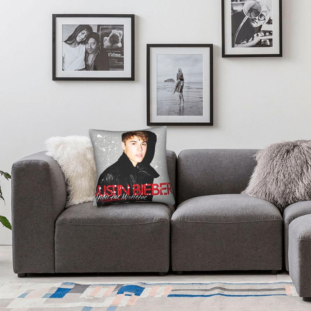 Justins Biebers Pillow Cover Print Cushion Cover Morden Pillow Case For Couch Sofa Bedroom