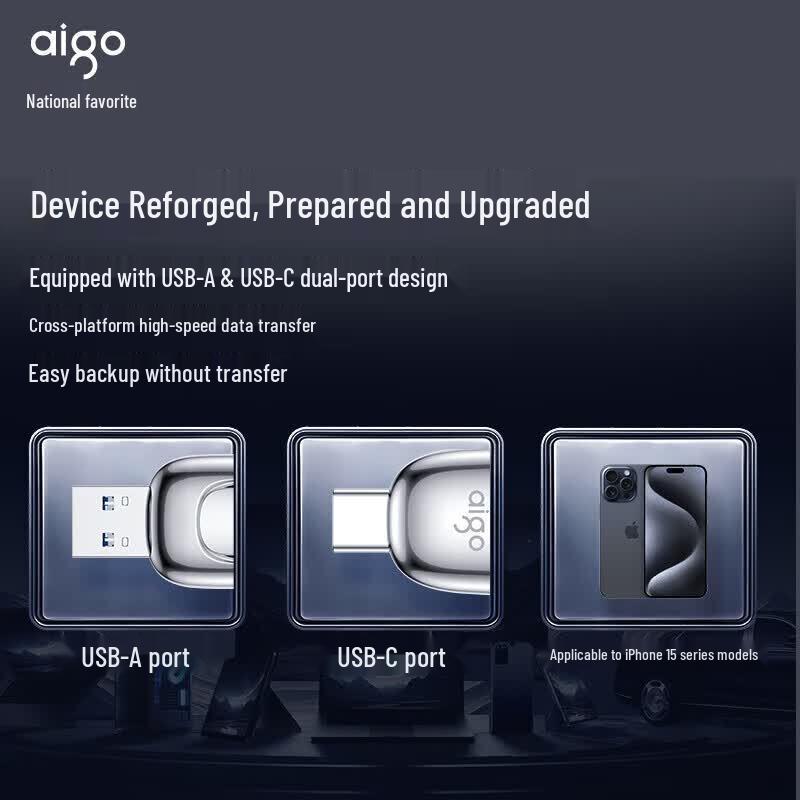 Aigo Z398Pro USB3.2 Type-C ДвухИнтерфейсный SSD U-Диск