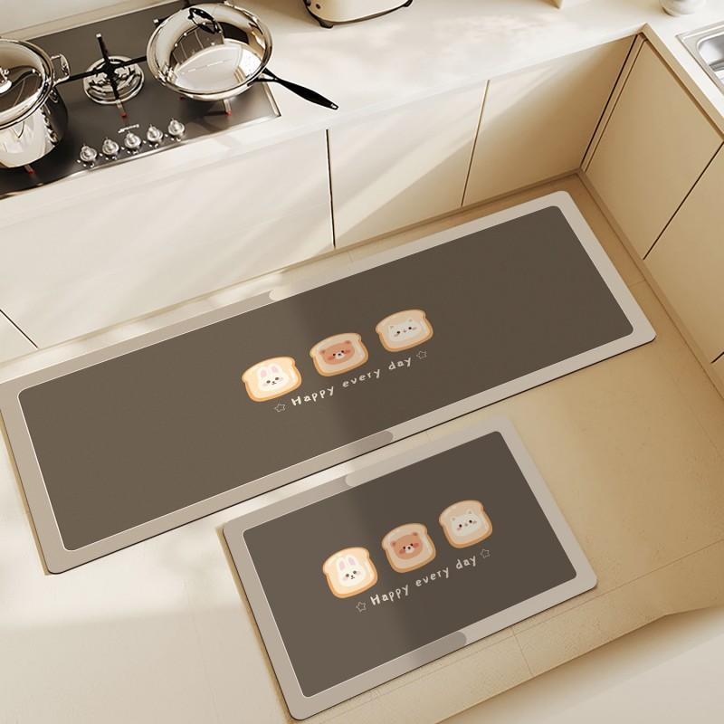 Silica Diatomite Kitchen Mat Absorbent Non-Slip Water Resistant Floor Bathroom Dining