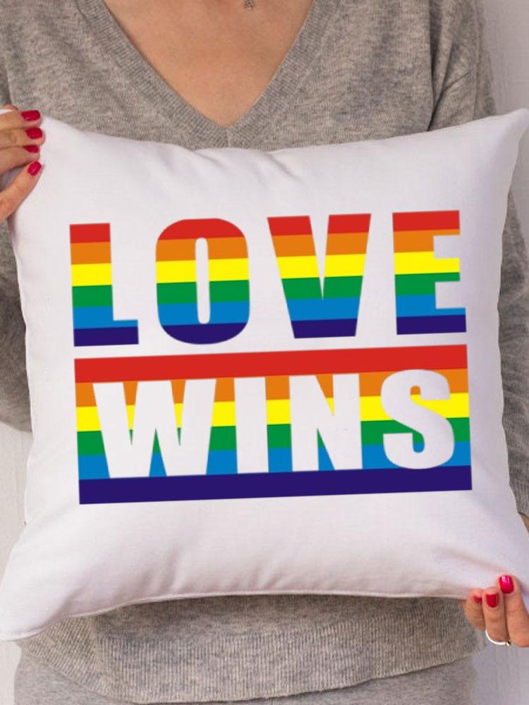Наволочка Rainbow Love Wins для новой пары, декор для спальни, наволочка Love Tic Tac Toe, подушки для свадебного подарка Love 45*45 см
