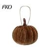 Velvet Pumpkin Hanging Decoration Decor, Fall Harvest Ornaments with Caramel And Orange Decor Jute Rope, Thanksgiving Halloween Tree Garland for Home