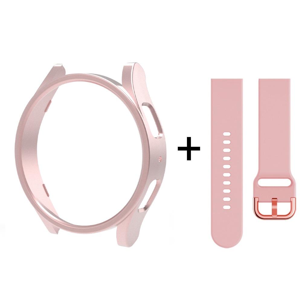 Чехол + ремешок для Samsung Galaxy Watch 4/5/5Pro/6 40 мм 44 мм 45 мм, полая крышка из поликарбоната, защитный бампер для часов 4/6, классический ремешок