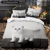 3D Cat King Queen Пододеяльник Kawaii Square British Shorthair Kitty Комплект постельного белья для взрослых с животными 2/3 шт. Полиэстеровый пододеяльник