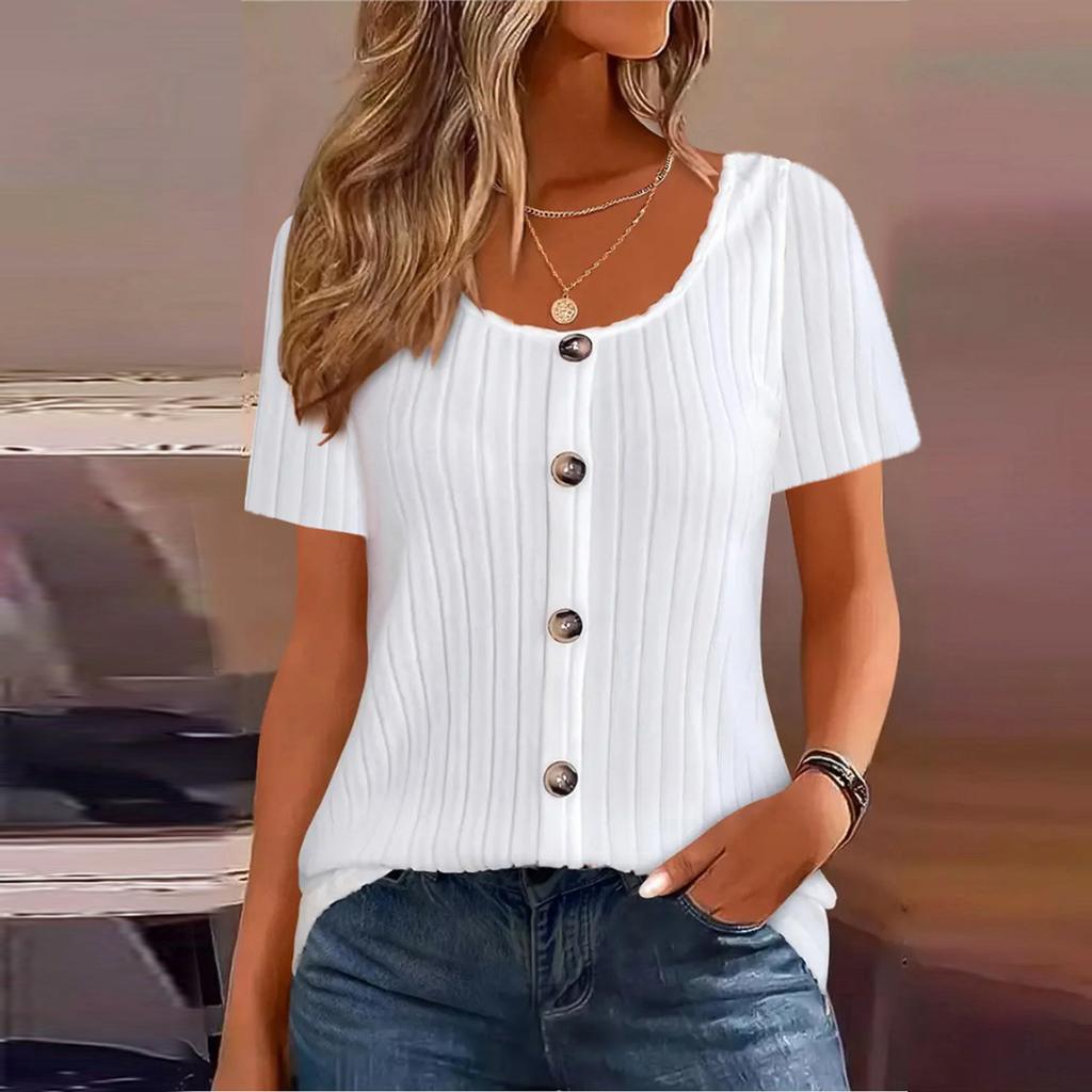 Женские топы с коротким рукавом, рубашки, летние наряды, весенняя нарядная повседневная одежда