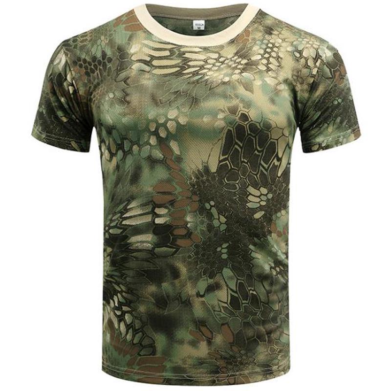 Leaf Forest Camouflage T Shirt Men Jungle Desert Camo T-shirt Quick Dry 3D Print Tops Short Sleeve Mens Gym Fitness Tee Shirts