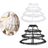 3 Hoops Skirt Petticoat Elastic Waistband Crinoline Pannier for Gown