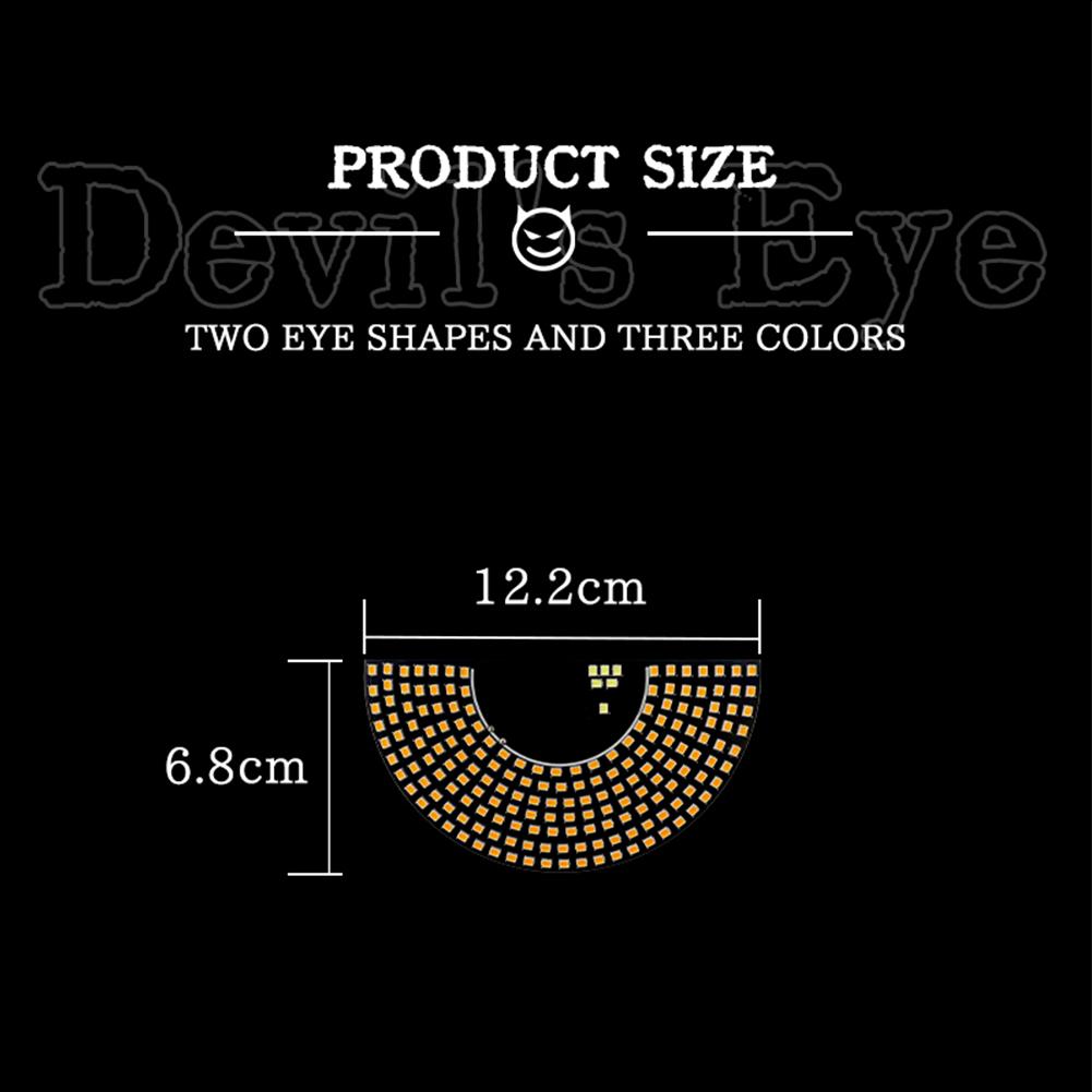 2 шт. автомобильный дьявольский глаз модификация света глаз анимация светодиодный дисплей декор пиксельная панель оконная отделка лампа USB многорежимная лампа