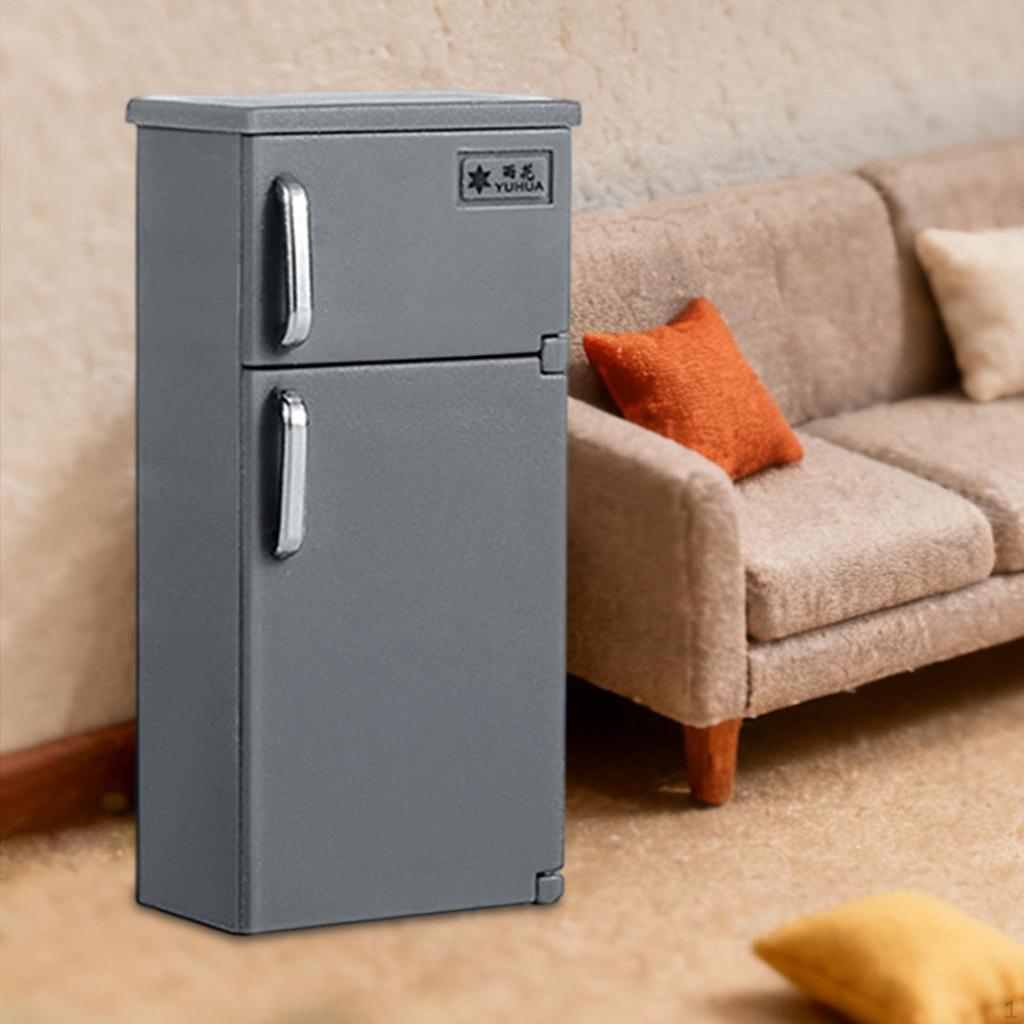 1:12 Мебель для кукольного домика Холодильник Аксессуары для кукольного домика Сцена из жизни Сделай сам Игрушка для ролевых игр для детей 3+