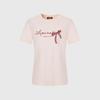 100% Cotton Letter Logo: Clean, Comfortable, Breathable Women's Short sleeved T-shirt for Spring and Summer