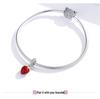 Подвеска Ziyun Sweetheart Клубника из серебра S925 - Милые бусины ручной работы для DIY-украшений SCC1537
