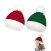 2PCS Santa Hat for Kids, Christmas Holiday Hats for Kids, Christmas Hat, Christmas Cap Soft Knit Santa Hats for Family Photos and Winter Activities