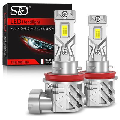 2 шт. 25000LM H8 H9 H11 светодиодные фары Canbus 9005 HB3 9006 HB4 H16(Япония) CSP светодиодные лампы для фар без вентилятора противотуманные фары автолампы 6000K белые 12 В