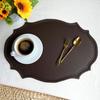 Retro Imitation Leather Placemat Waterproof and Oil-proof Western Dining Mat Nordic Thermal Insulation Mat Table Mat Household Anti-scalding Mat