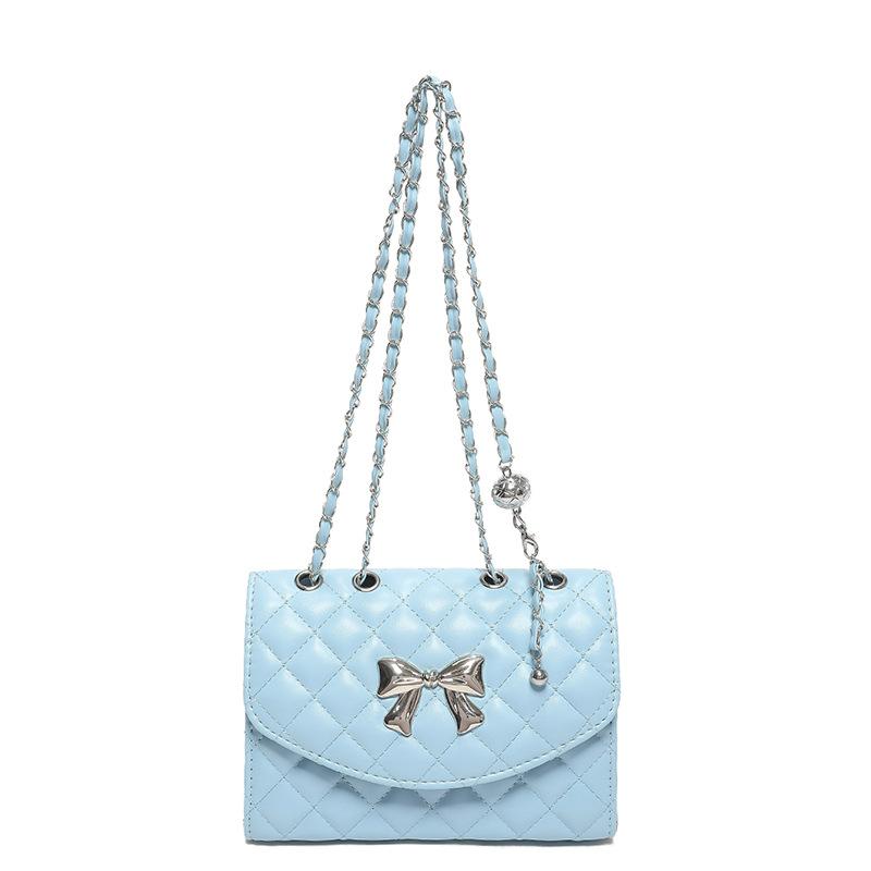 Новая фактурная маленькая квадратная сумка-цепочка в иностранном стиле для женщин 2024 года, повседневная сумка-мессенджер через плечо