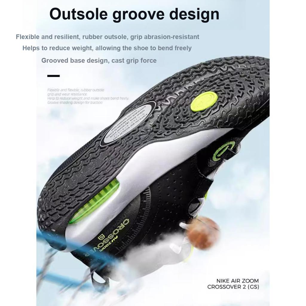Nike Детские кроссовки Air Zoom Crossover 2 GS Black Volt белые FB2689-001