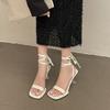 High heels female strap sandals popular summer Internet celebrity niche Roman sandals fairy open toe fashion style