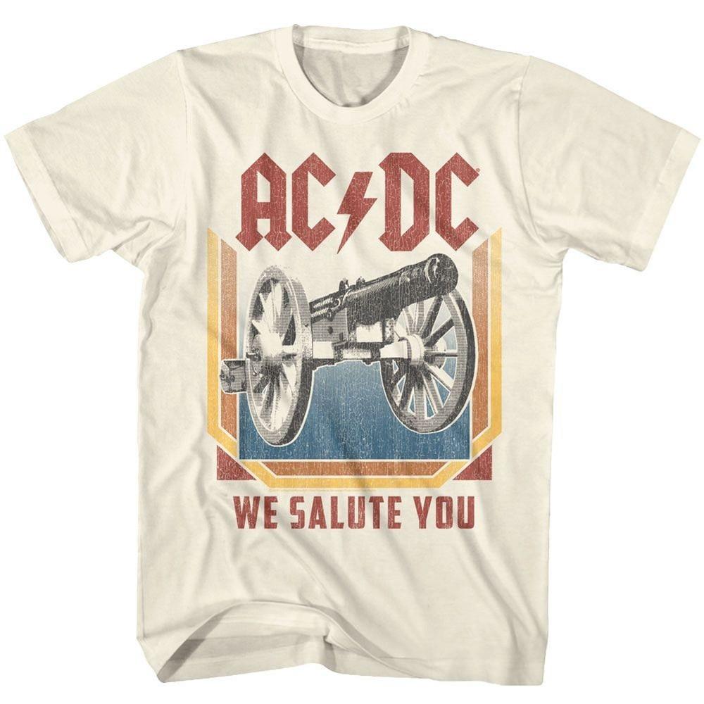 AC/DC We Salute You Natural Rock and Roll Music Band T-Shirt