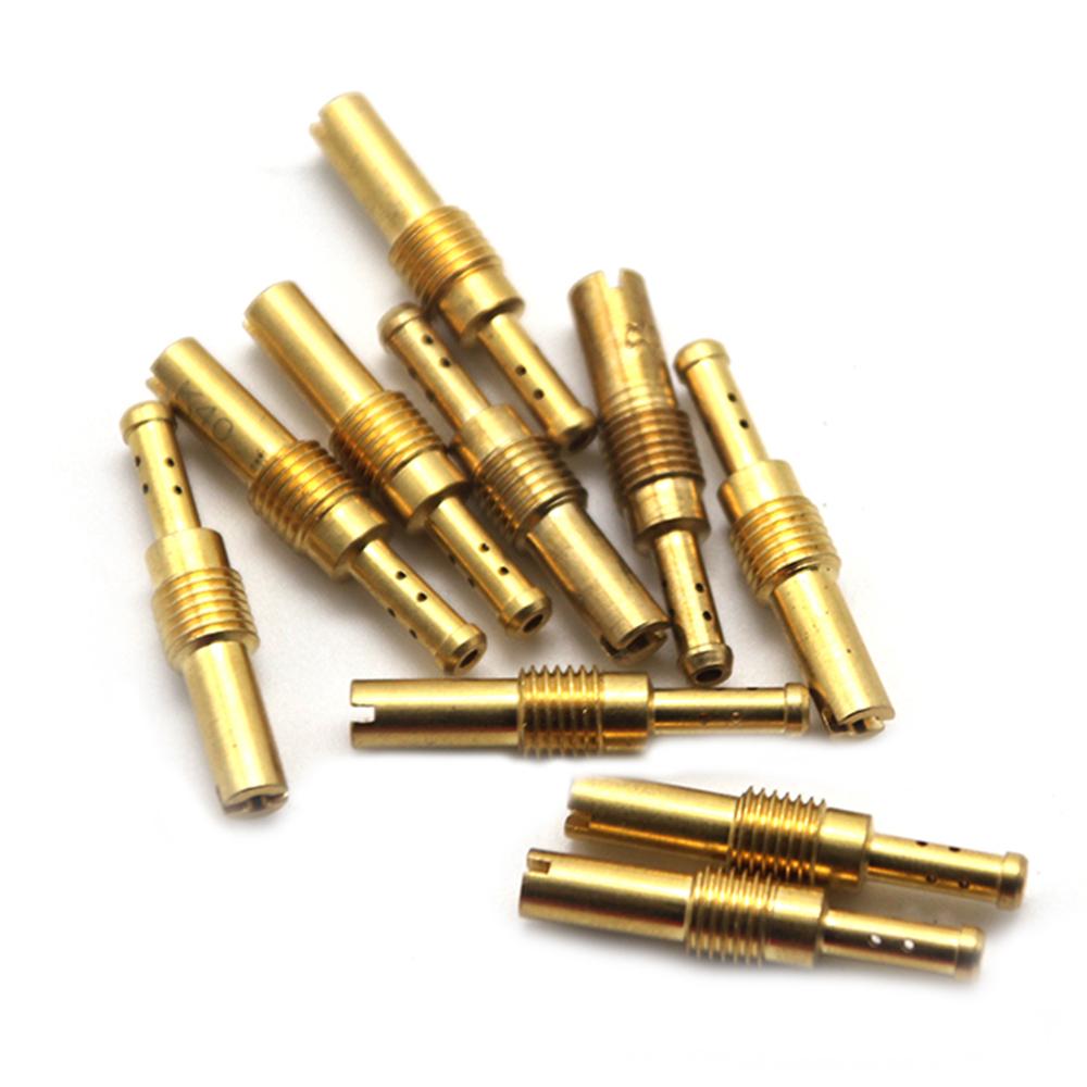 ZSDTRP 10pcs Motorcycle Carburetor Main Jet Kit Set Slow/Pilot Jet Main Injectors Nozzle For PWK PE Mikuni OKO Keihin KOSO Carb Fuel Injectors 6