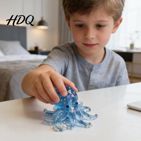3D Осьминог Игрушка Мини Сжималка Снятие Тревоги Стресса Расслабление Рука Мягкий Растягивающийся Морское Животное Сенсорный Подарки на Вечеринку Мяч