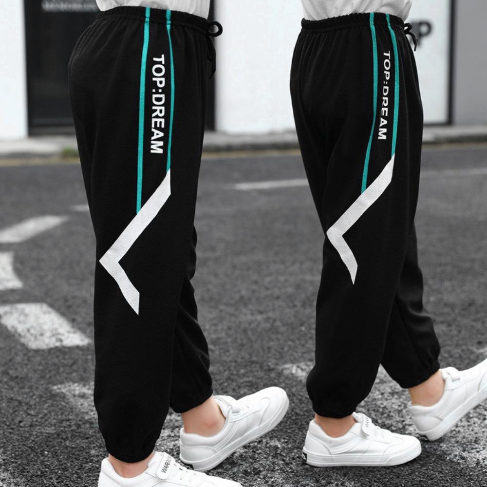 Детские брюки Sprots для мальчиков, повседневные длинные брюки на шнуровке со шнуровкой