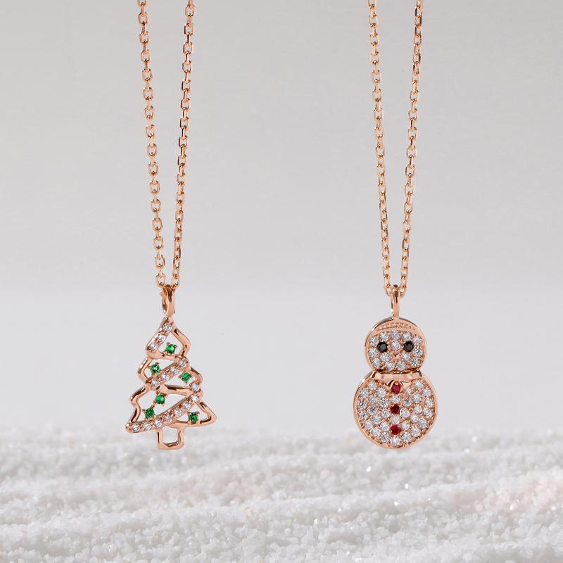 Mcel 14K Holiday Gleaming Tree Necklace