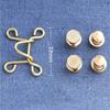 5 Sets Detachable Metal Jean Snap Buttons Adjustable Waist Tightener Buckle Pins DIY Sewing-free Pants Clothing Button Clips