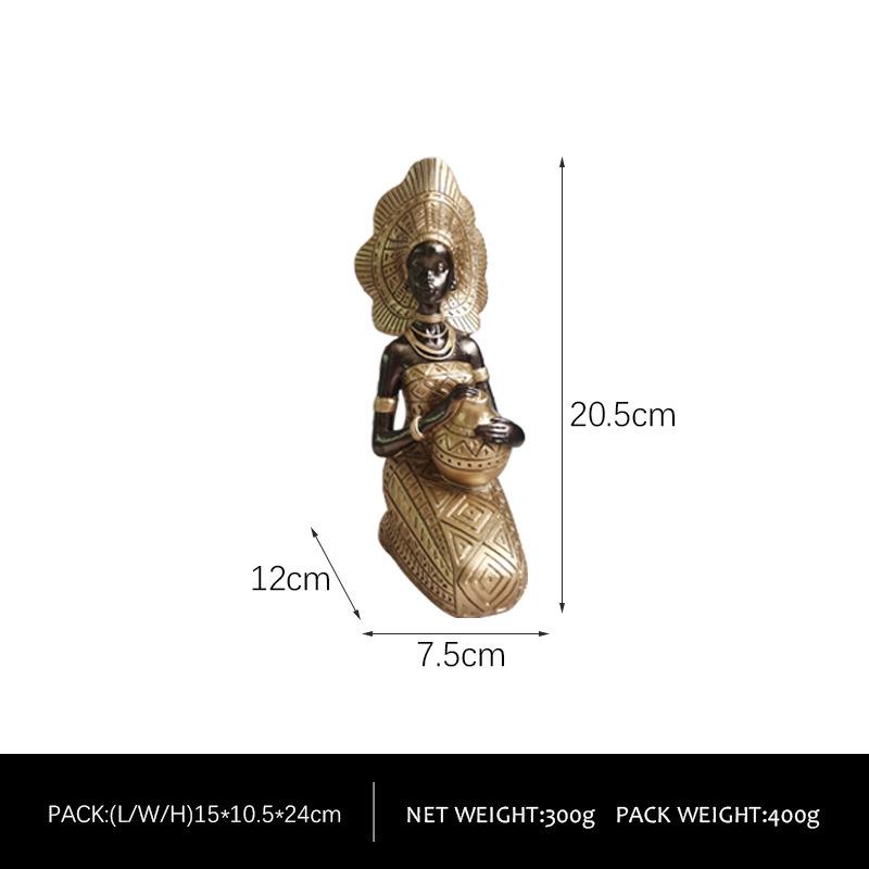 Африканское черное искусство смола фигурка: Креативный домашний декор для гостиной, прихожей или винного шкафа, тумба под телевизор