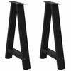 VidaXL Dining Table Legs In A-Shape, 2 Pieces, Black, 50 X (72-73) Cm, Steel 4012844