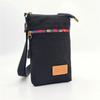 Three-Layer Soft Zipper Colorful Canvas Bag 7 Inch Large Screen Crossbody Mobile Phone Bag Women's Neck Hanging Chest Bag