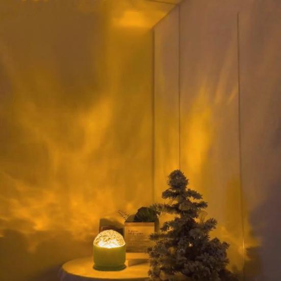 Проектор ночного света Аврора 16 цветов Проектор океанских волн USB Перезаряжаемый Пульт ДУ Проектор света для детей и подростков