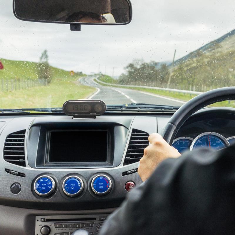 Автомобильные цифровые температурные часы на приборной панели со светодиодной подсветкой, погодные часы, автомобильный термограф, автомобильные аксессуары, автомобильные часы-термограф для гольфа