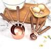 Stainless Steel Kitchen Rose Gold Measuring Spoons Set Measuring Cups Baking Tool Sugar Scoop