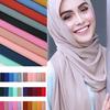 Muslim Hijab Women Lady Plain Bubble Chiffon Scarf Hijab Wrap Shawls Headband