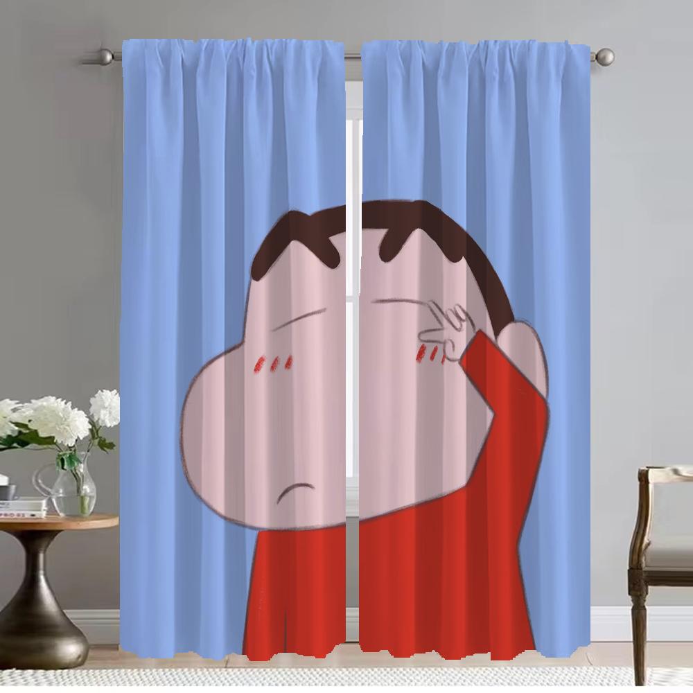 Крейн-Шин-чан Домашний интерьер Шторы для комнаты Блэкаут-штора для комнаты 2 панели Жалюзи Украшение на Хэллоуин Перегородка Ребенок