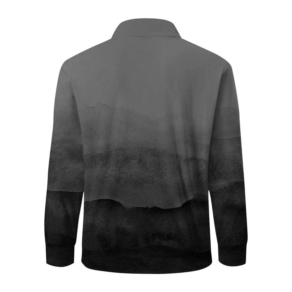 Мужская повседневная толстовка в стиле ретро с градиентным принтом