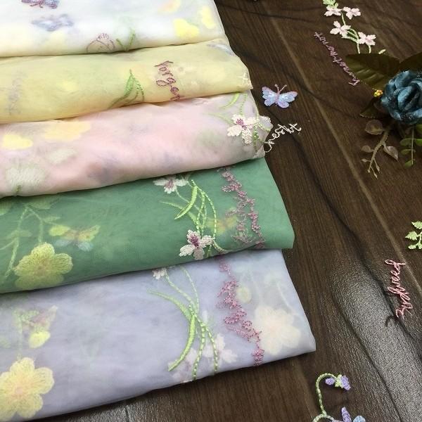 Европейское вышитое многоцветное цветочное тюлевое свадебное платье