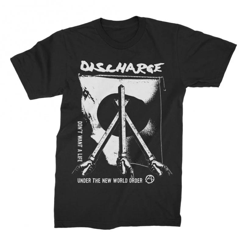 Uk Band Discharge TShirt Punk Cotton Short Sleeves Graphic Clothing Unisexs Tops Shirt for Unisex Unsiex Cotton Tee