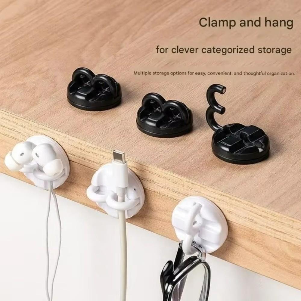 360° Rotating Cable Organizer Magnetic Cable Clips New Data Line Management Home Bedroom Office