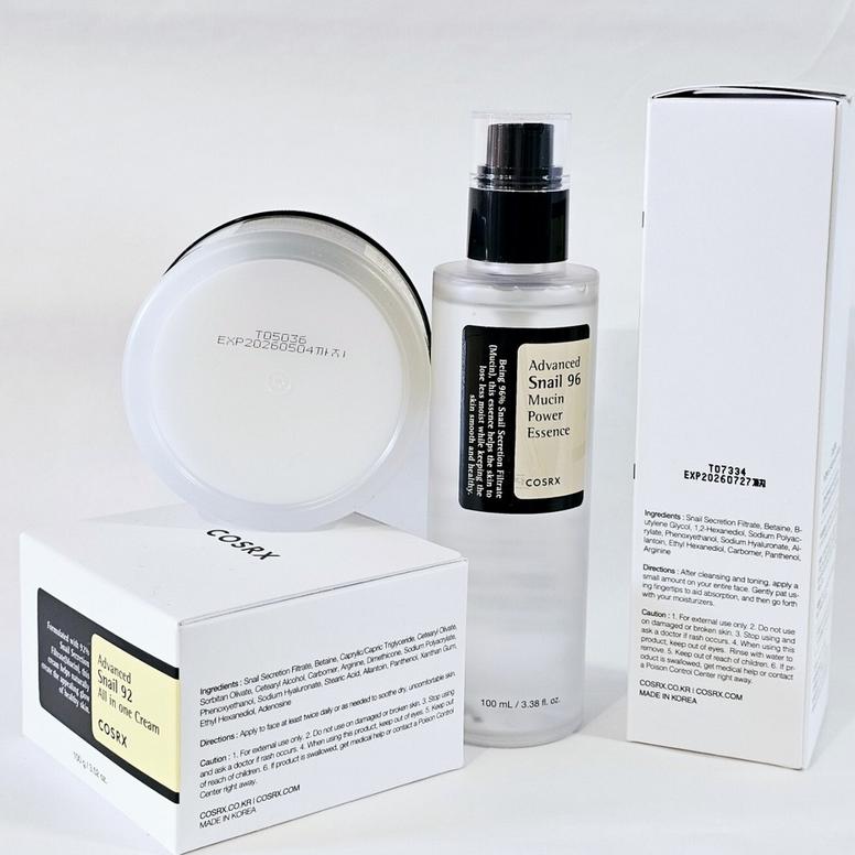 COSRX Snail 96 Mucin Power Essence 100мл + Snail 92 All In One Cream 100г НАБОР/ Увлажняющий, Корейская косметика, Kbeauty