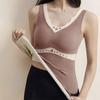 Bottoming Vest Warm Thermal Inner Wear with Built-In Bra Seamless Design Soft Touch Comfortable Layering Winter Undershirt