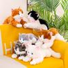 Simulation Music Cat Lying Plush Toy Temple Fair Ring Ornament Girls Office Doll Will Be Called Striped Cat