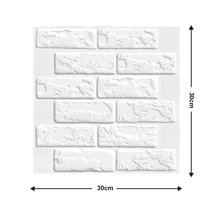 5/10 шт. Современные 3D наклейки на стену с текстурой камня 30X30 см Самоклеящиеся панели для акцентных стен гостиной Прочные Водонепроницаемые для дома