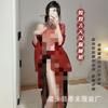 Sexy Underwear New Antique Dunhuang Feitian Exotic Hanfu Uniform Sexy Printing Perspective Belly Pocket Set